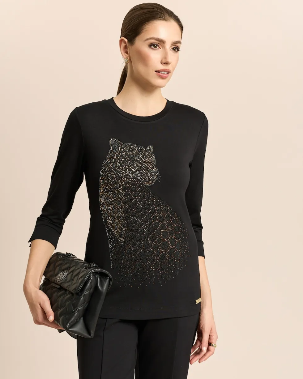 Shirt mit Gepard-Applikation