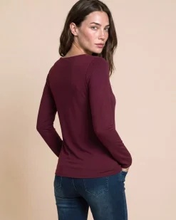 Shirt mit gerafftem Ausschnitt