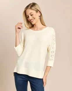 Shirt mit Häkelspitze