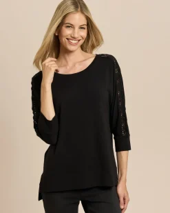 Shirt mit Häkelspitze