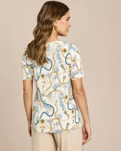 Shirt mit Ketten-Meeresdruck