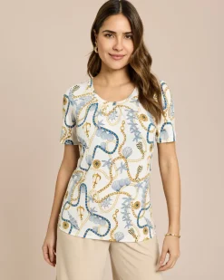 Shirt mit Ketten-Meeresdruck