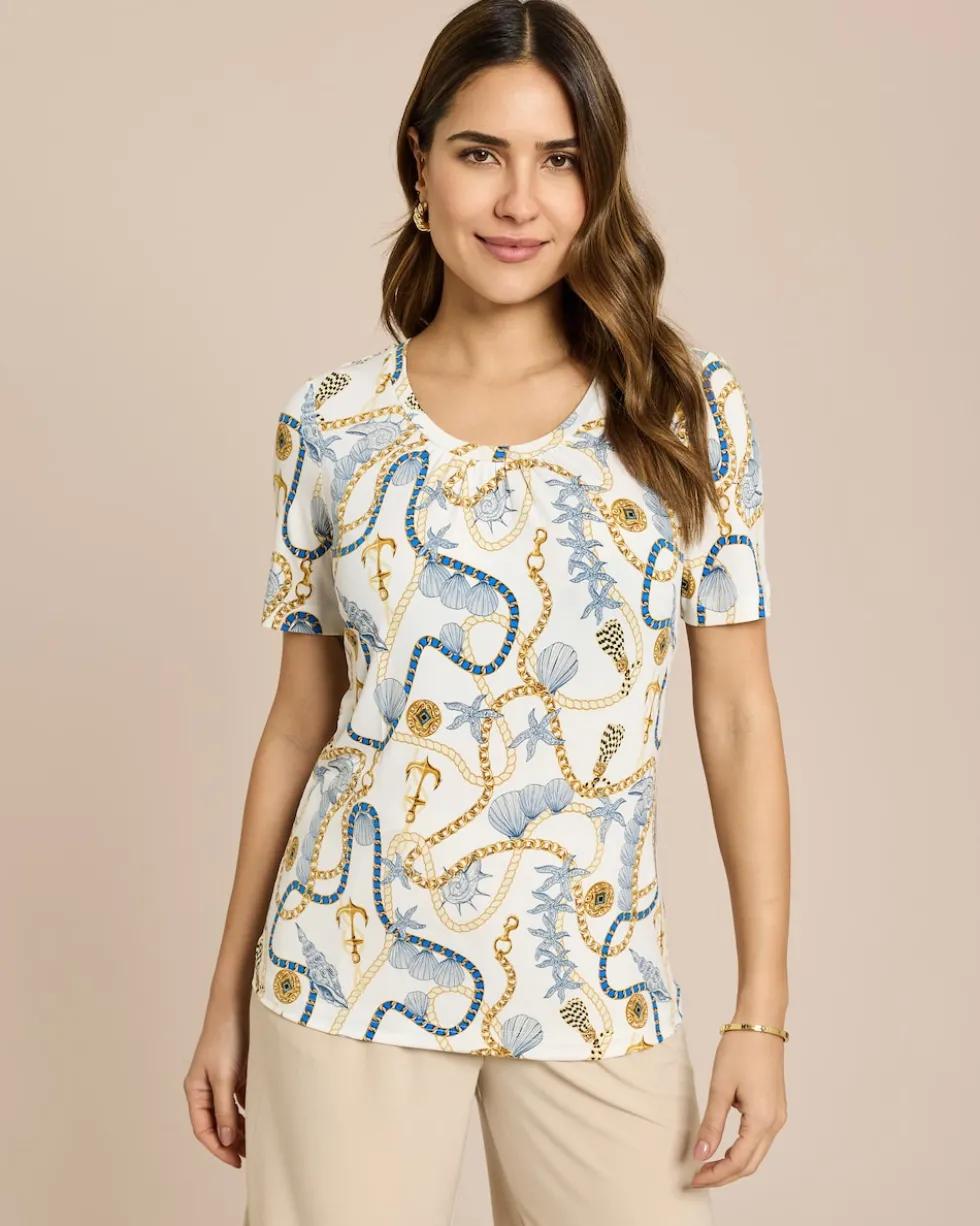 Shirt mit Ketten-Meeresdruck