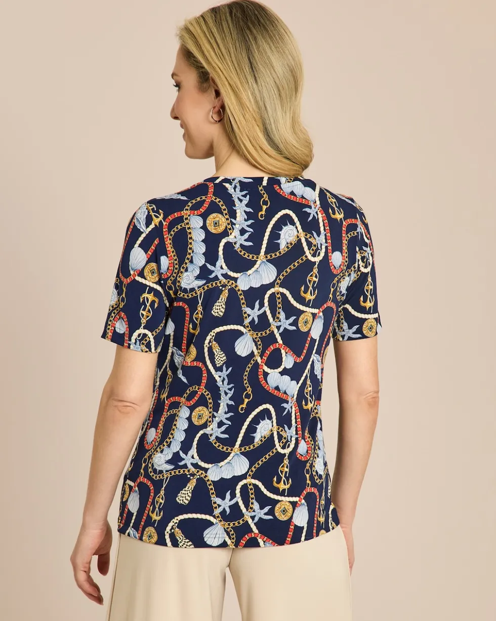 Shirt mit Ketten-Meeresdruck