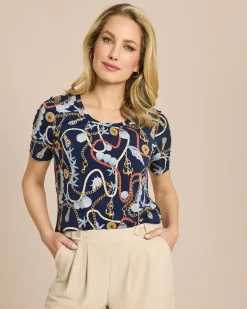 Shirt mit Ketten-Meeresdruck