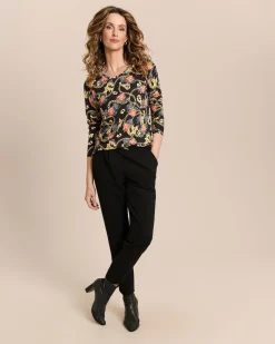 Shirt mit Kettenrosen-Print