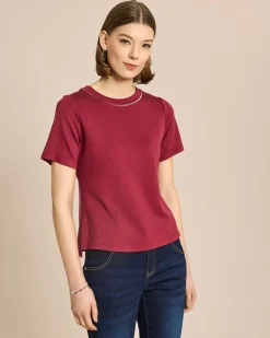 Shirt mit Metallgarn Detail