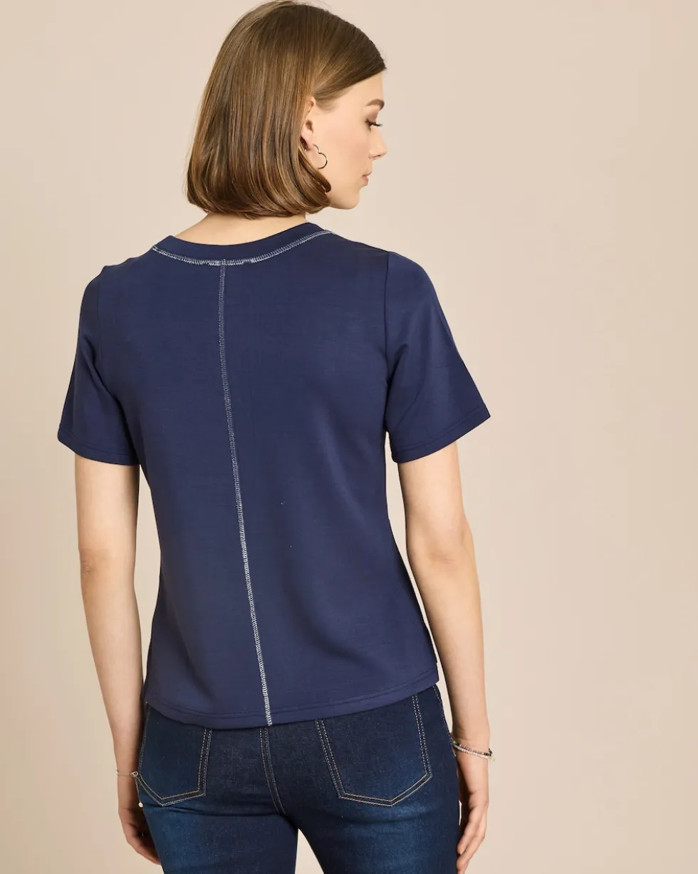 Shirt mit Metallgarn Detail