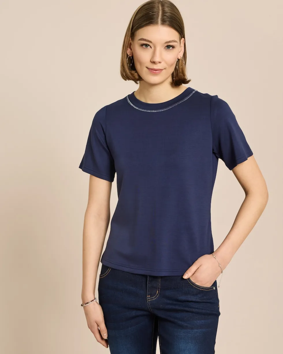 Shirt mit Metallgarn Detail