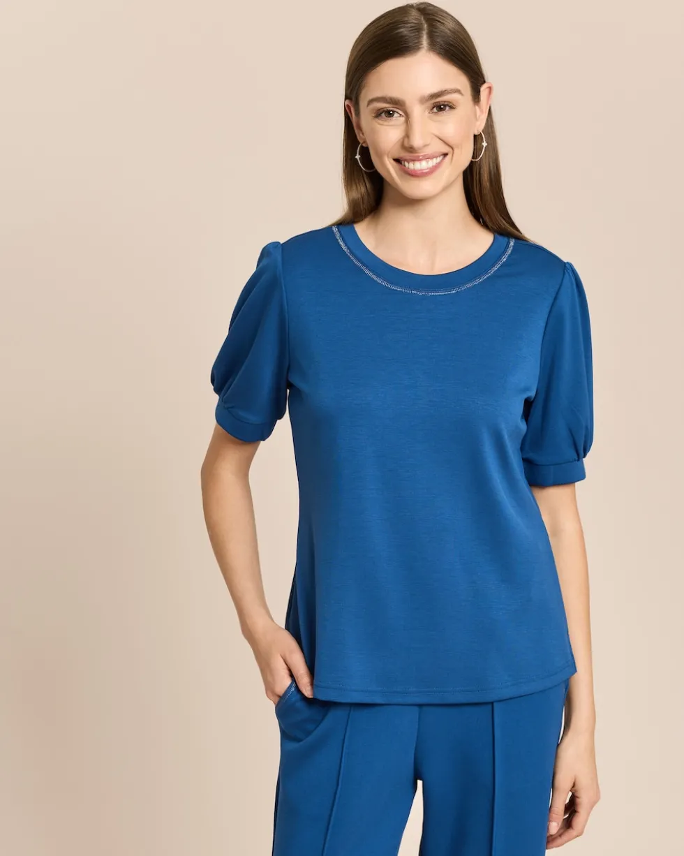 Shirt mit Metallic Garn