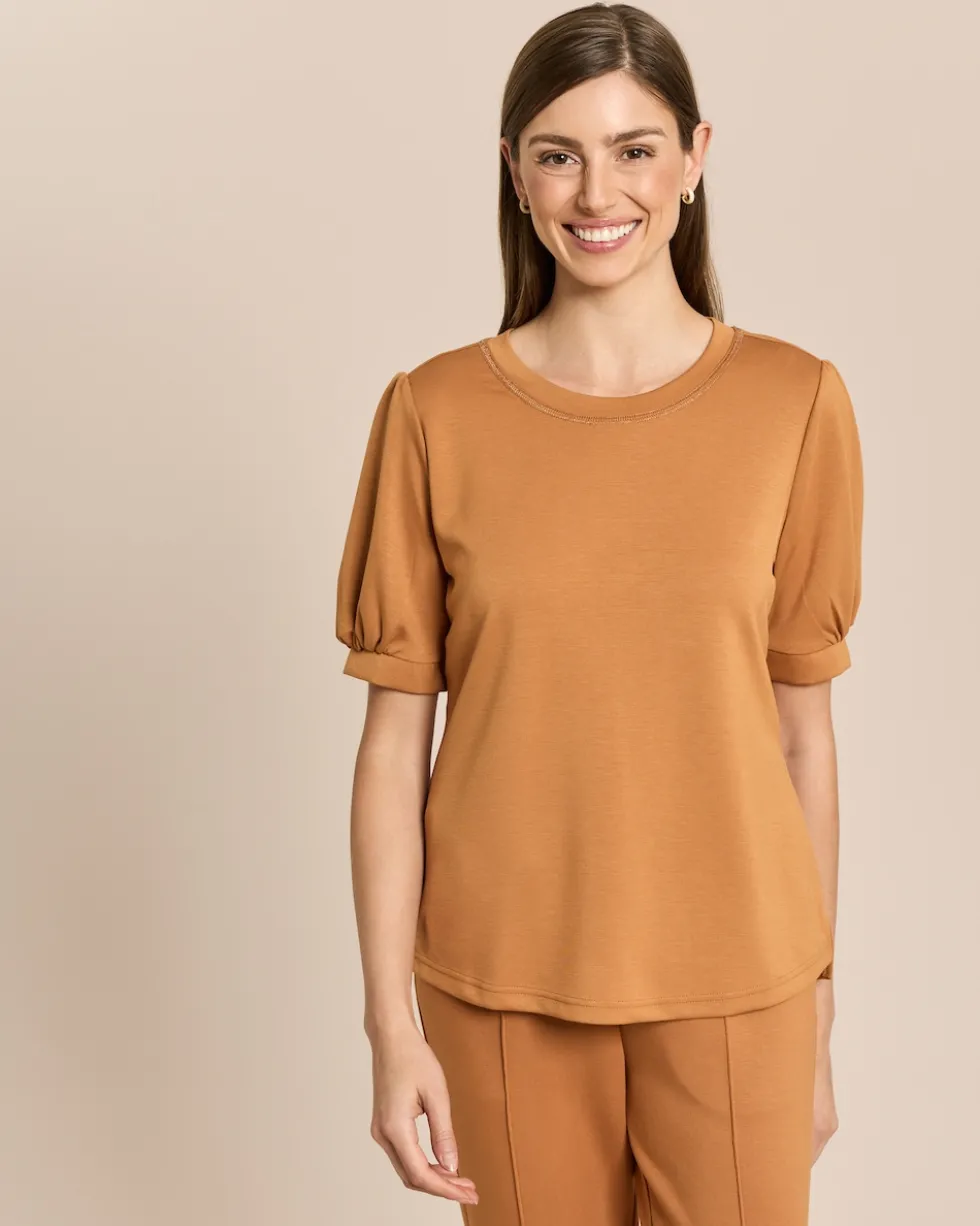 Shirt mit Metallic Garn