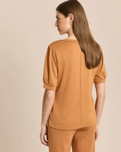 Shirt mit Metallic Garn
