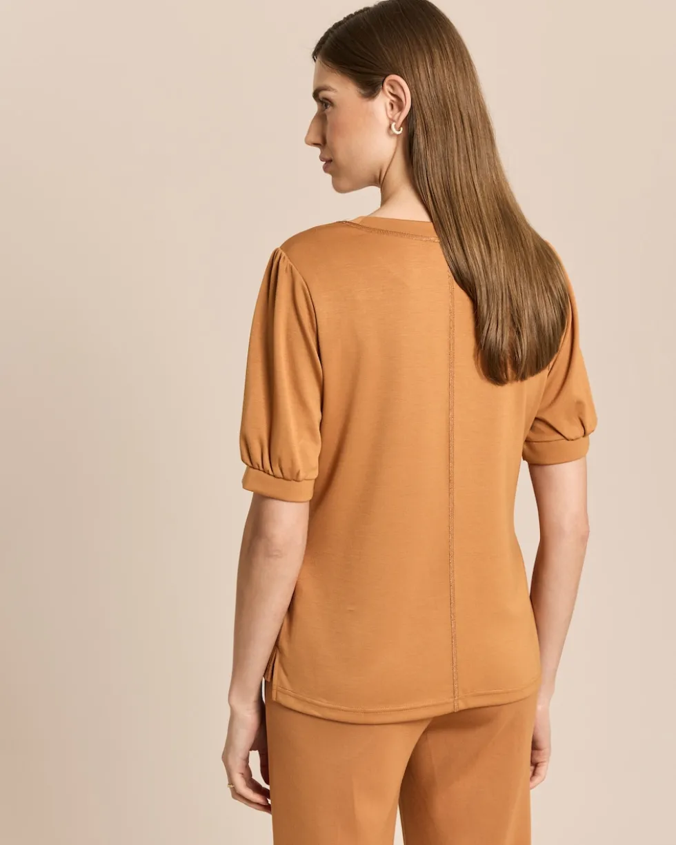 Shirt mit Metallic Garn