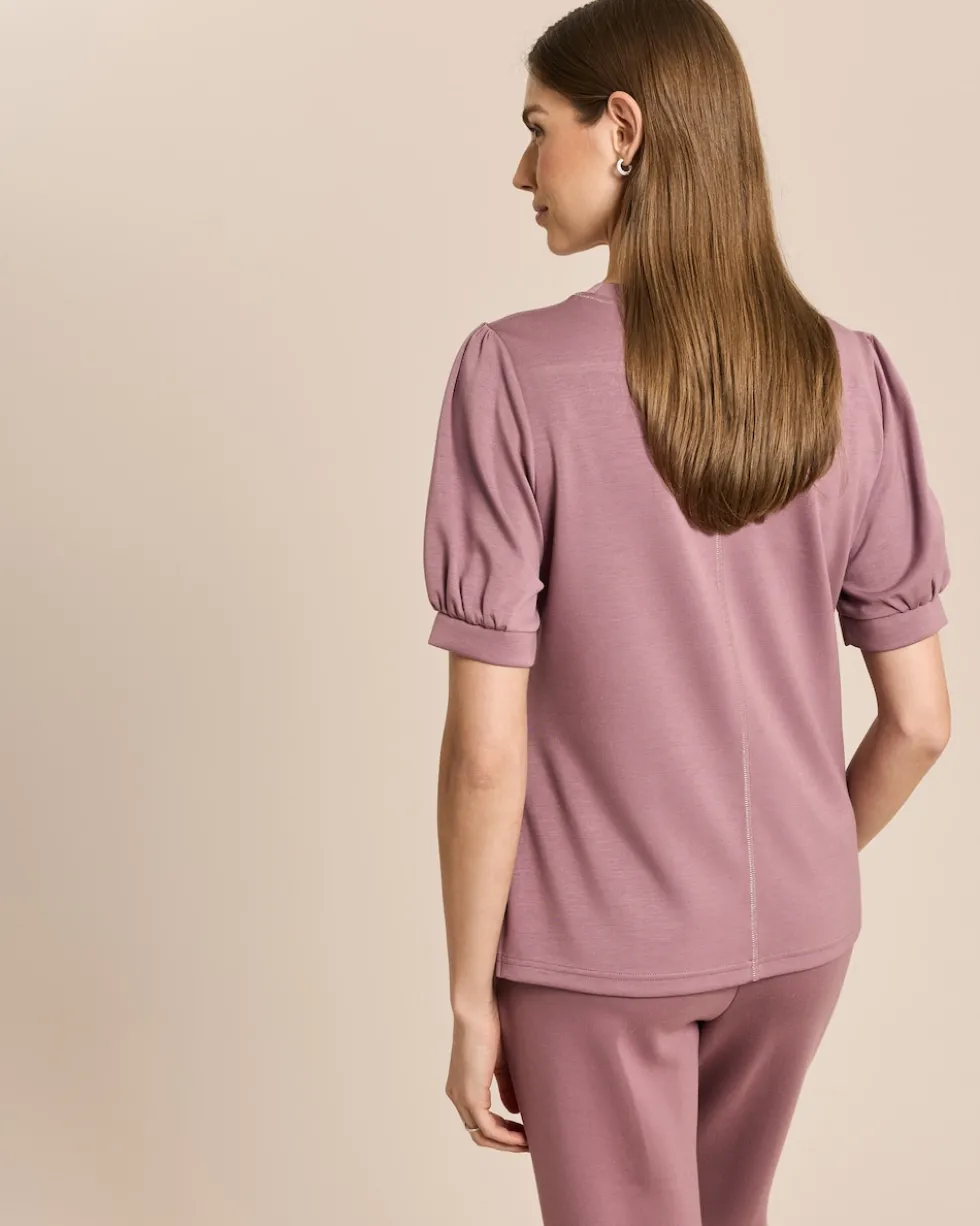 Shirt mit Metallic Garn