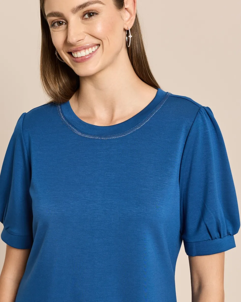 Shirt mit Metallic Garn