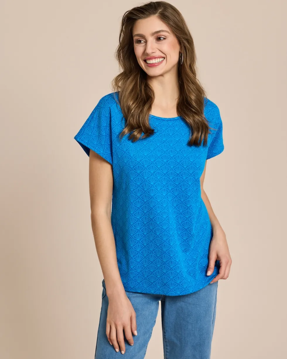 Shirt mit Muschel Jacquard
