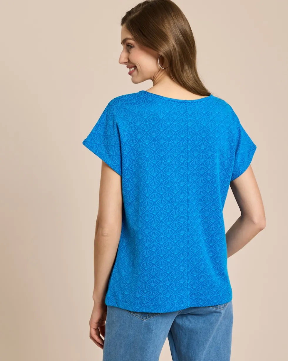 Shirt mit Muschel Jacquard