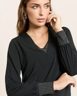 Shirt mit Nietendekoration