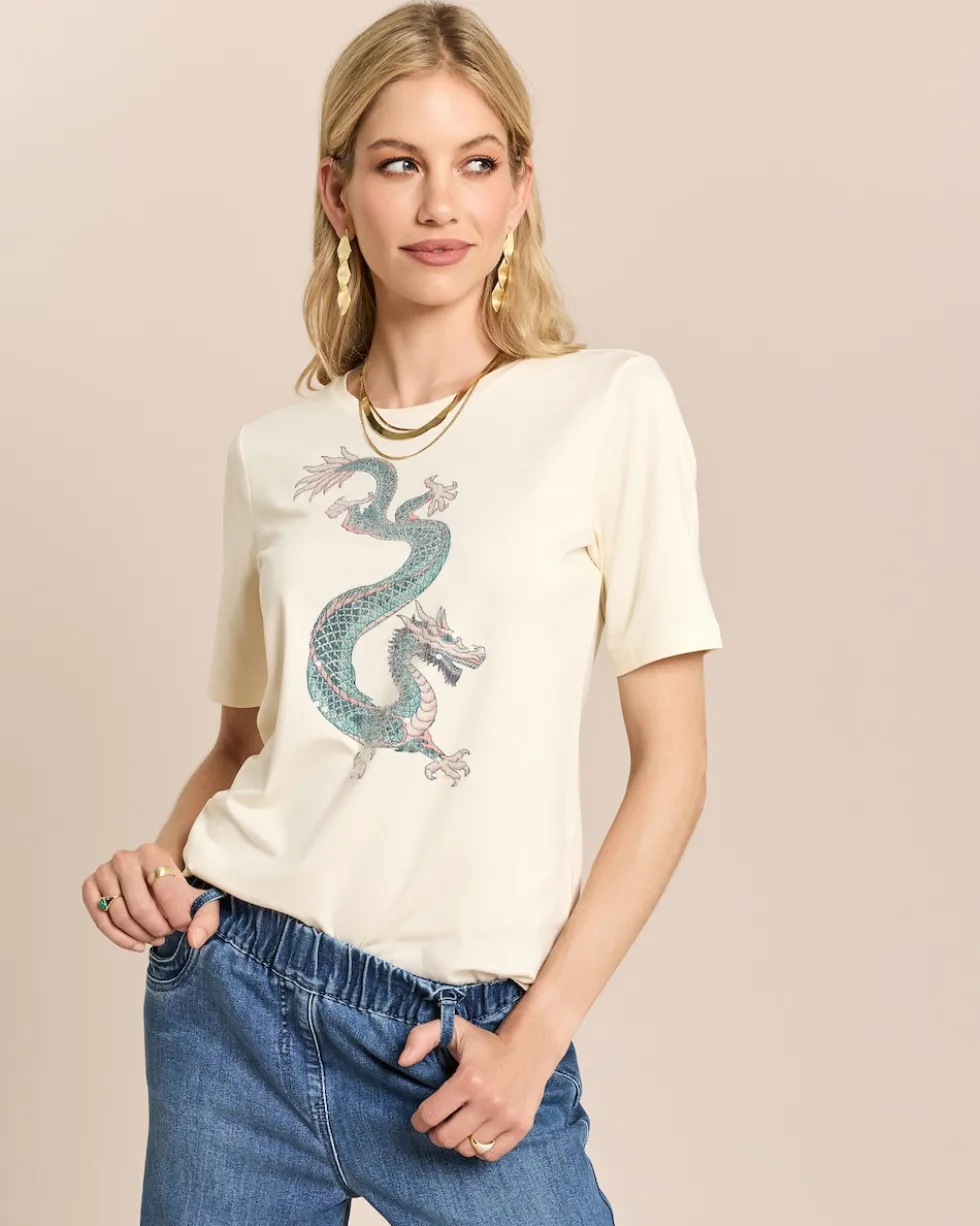 Shirt mit Pailletten-Motiv