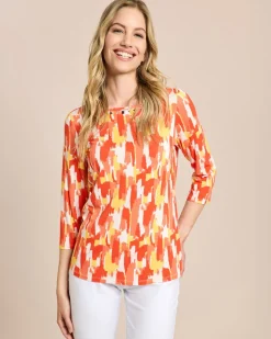 Shirt mit Perlen-Deko am Ausschnitt