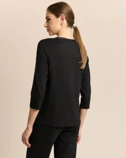 Shirt mit Print und Seidenfront