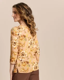Shirt mit Rosen- und Ornamentdruck