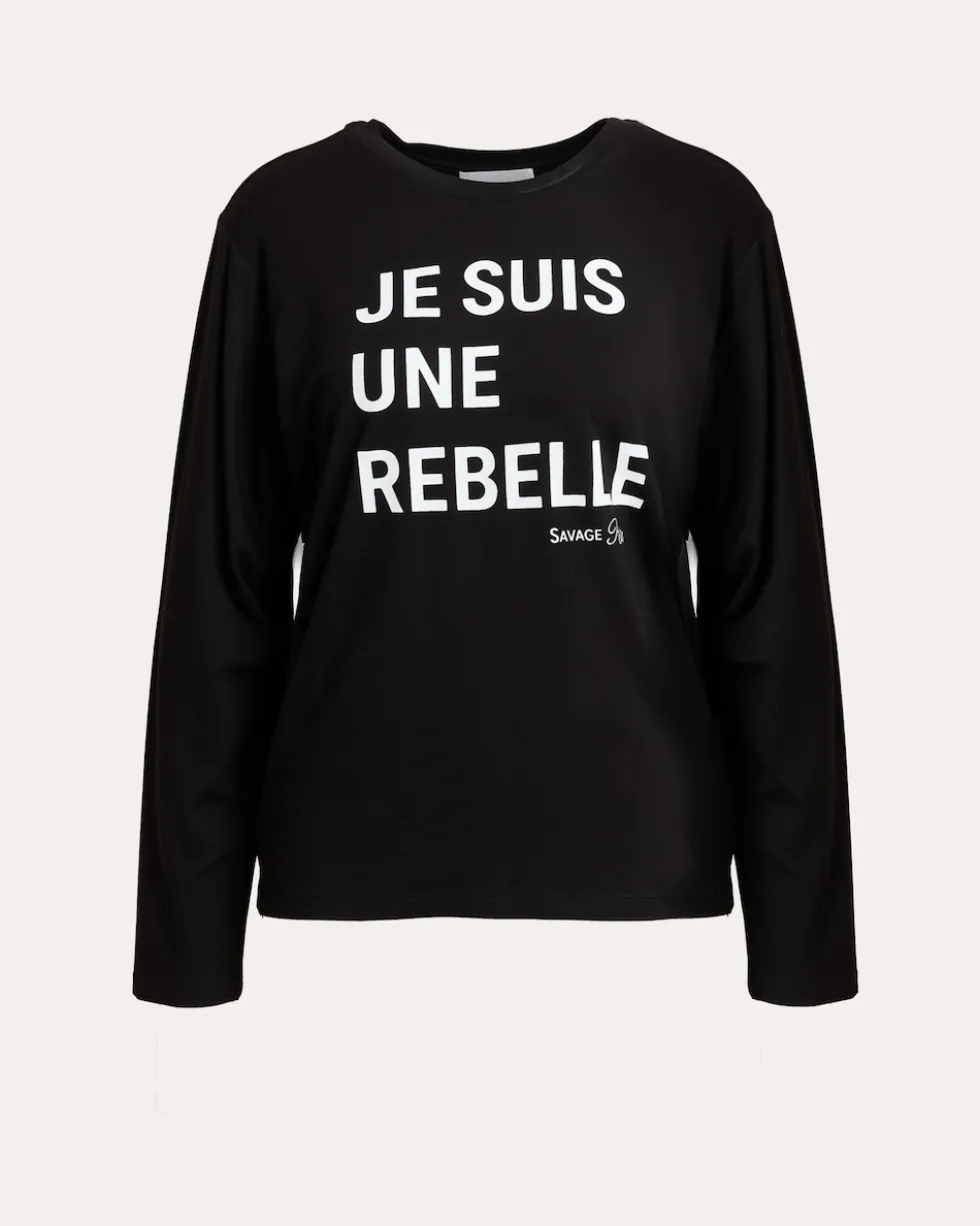 Shirt mit Schriftzug REBELLE