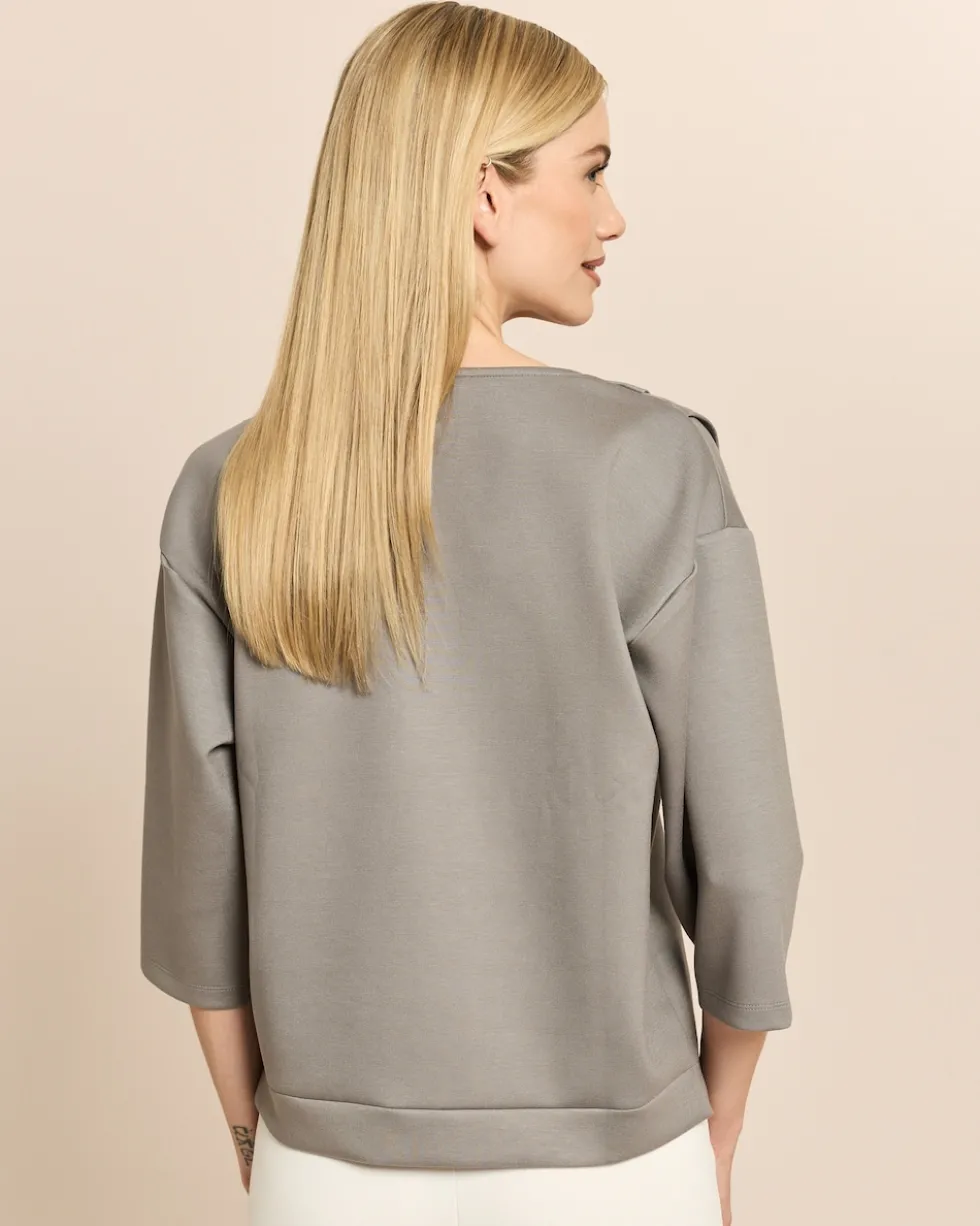 Shirt mit Schulterdrapierung
