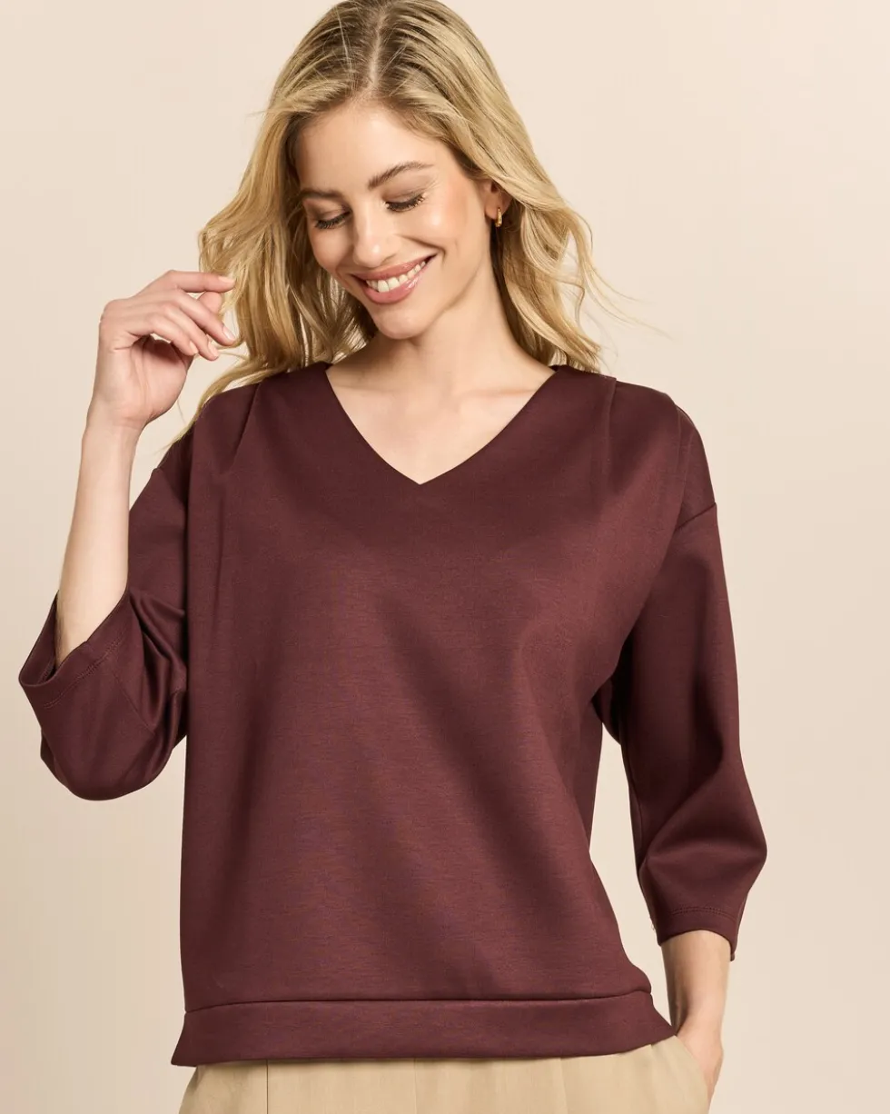 Shirt mit Schulterdrapierung