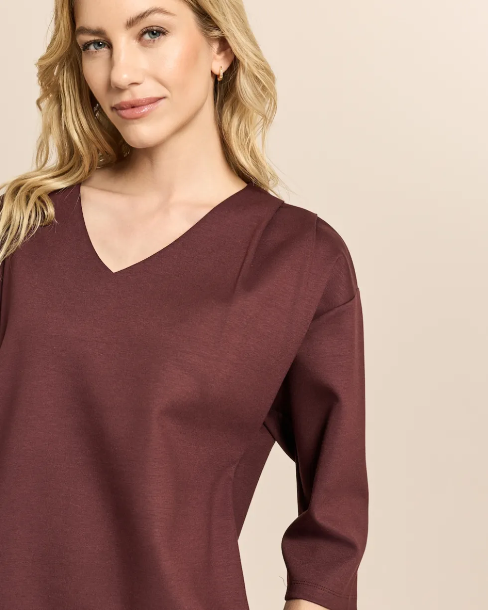Shirt mit Schulterdrapierung