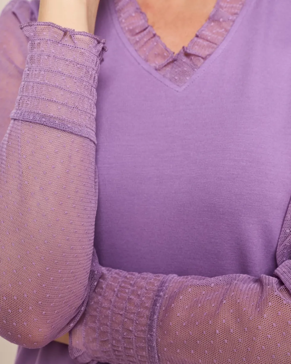 Shirt mit Spitzendetails