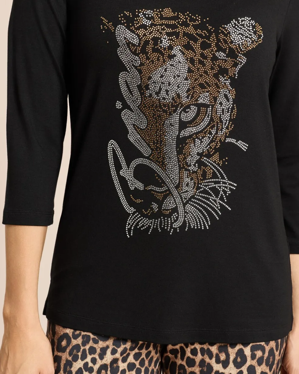 Shirt mit Strassmotiv