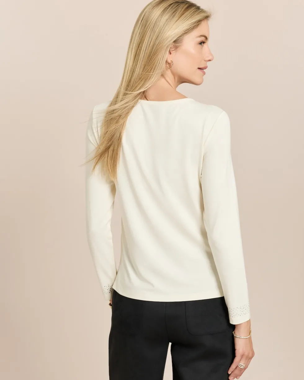 Shirt mit Strassverzierung