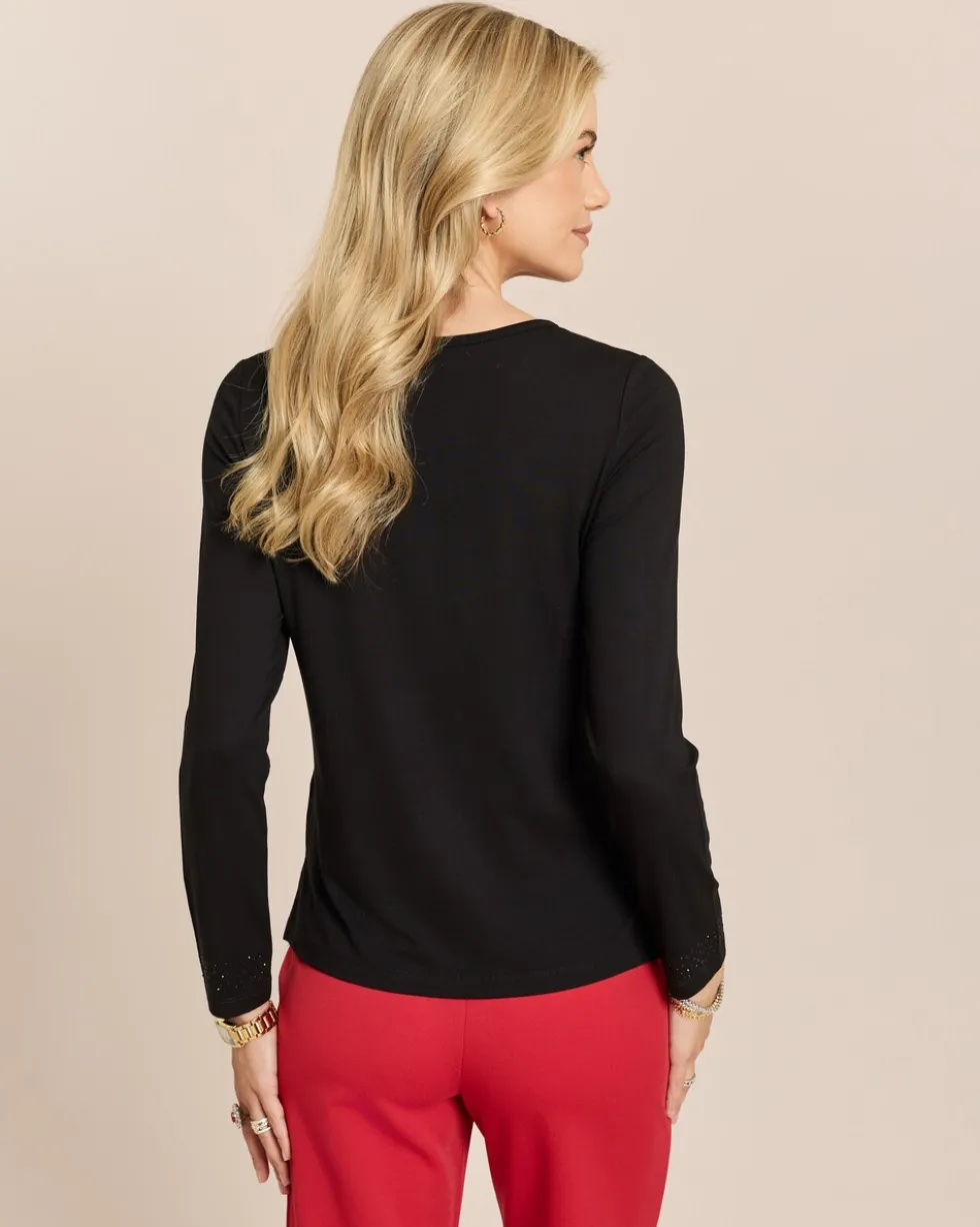 Shirt mit Strassverzierung