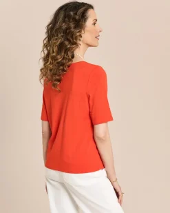 Shirt mit U-Boot-Ausschnitt