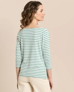 Shirt mit U-Boot-Ausschnitt