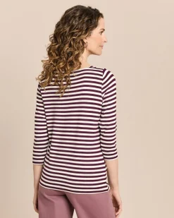 Shirt mit U-Boot-Ausschnitt