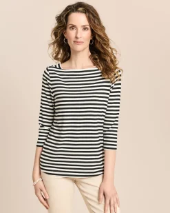 Shirt mit U-Boot-Ausschnitt
