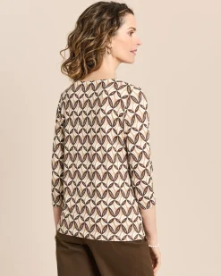 Shirt mit U-Boot-Ausschnitt