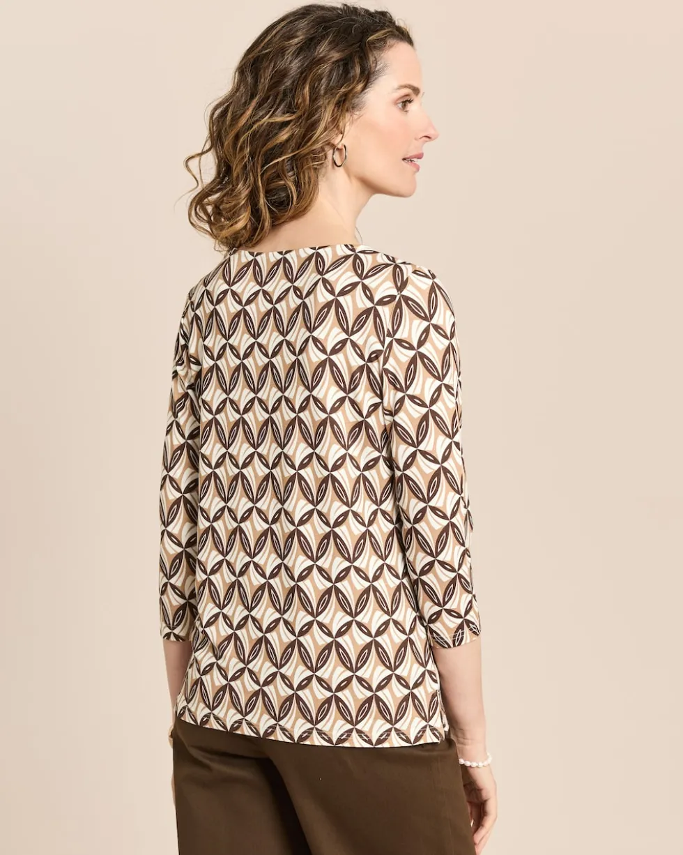 Shirt mit U-Boot-Ausschnitt