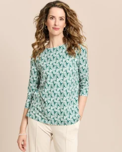 Shirt mit U-Boot-Ausschnitt
