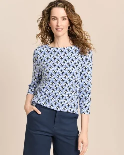Shirt mit U-Boot-Ausschnitt