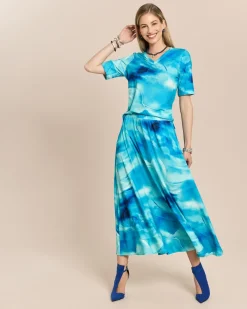 Shirt mit V-Ausschnitt und Druck