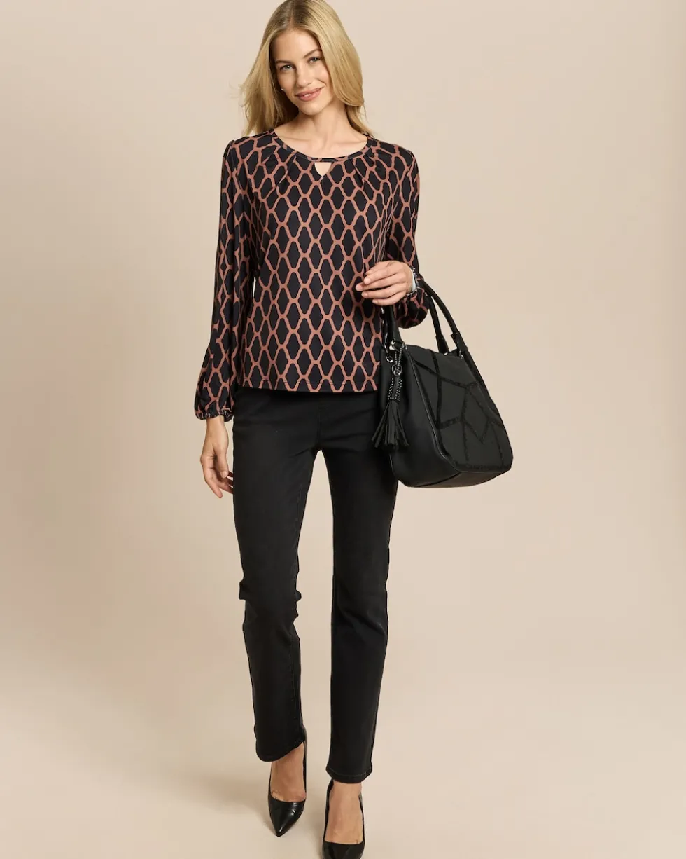 Shirt mit zweifarbigem Druck