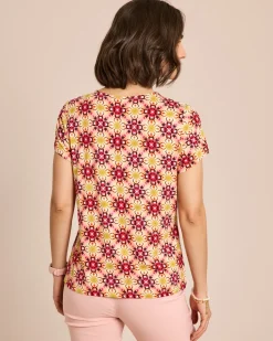 Shirt Mosaik-Druck in Batik-Optik