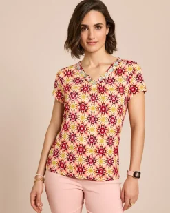 Shirt Mosaik-Druck in Batik-Optik