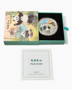 Silbermünze Panda Fan Coin Meng Lan 2025