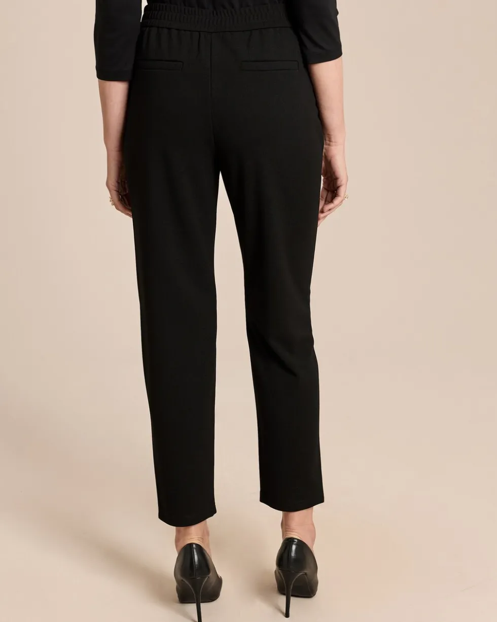 Slim Fit Hose mit Dekoelement am Bund