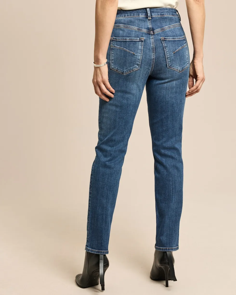 Slim Fit Jeans mit Dekoration