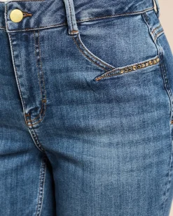 Slim Fit Jeans mit Dekoration